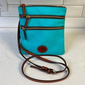 Dooney & Bourke Nylon North South Triple Zip, Turquoise